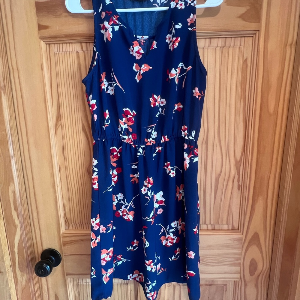 41 Hawthorn Navy Floral Sleeveless Mini Dress